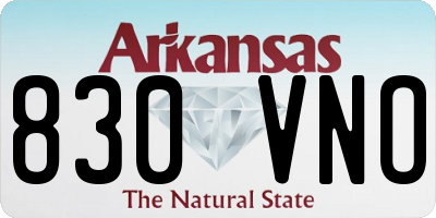 AR license plate 830VNO