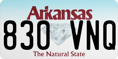 AR license plate 830VNQ