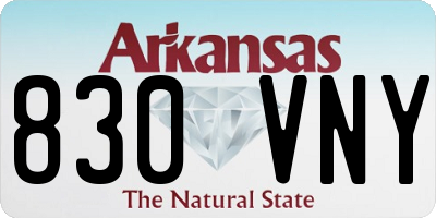 AR license plate 830VNY