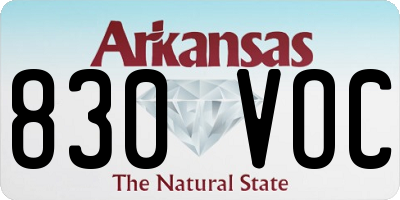 AR license plate 830VOC