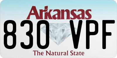 AR license plate 830VPF