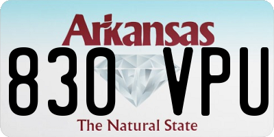 AR license plate 830VPU