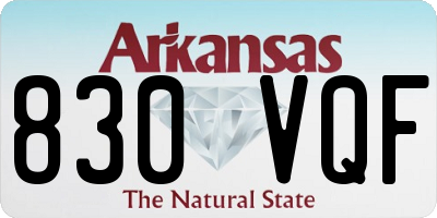 AR license plate 830VQF