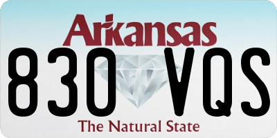 AR license plate 830VQS