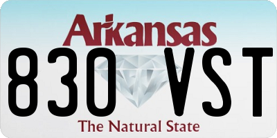 AR license plate 830VST