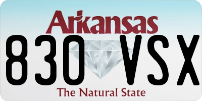 AR license plate 830VSX