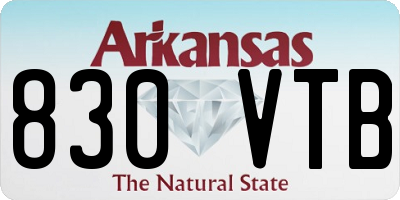 AR license plate 830VTB