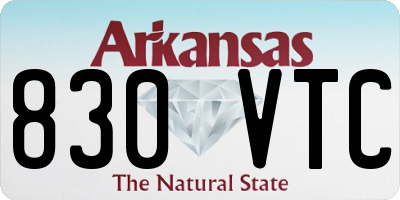 AR license plate 830VTC