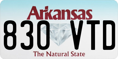 AR license plate 830VTD