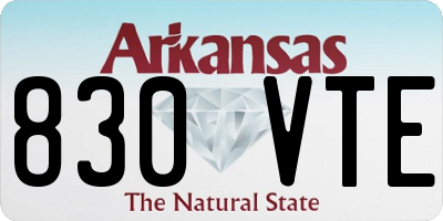 AR license plate 830VTE