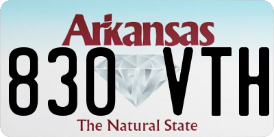 AR license plate 830VTH