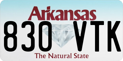 AR license plate 830VTK
