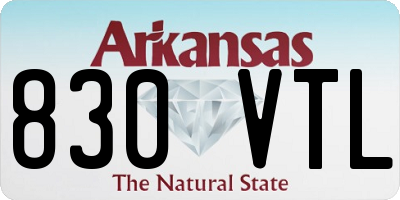 AR license plate 830VTL