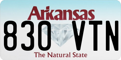 AR license plate 830VTN