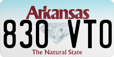 AR license plate 830VTO