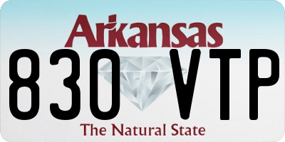 AR license plate 830VTP