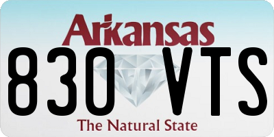 AR license plate 830VTS
