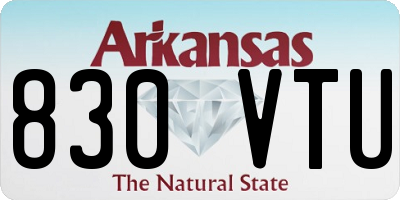 AR license plate 830VTU