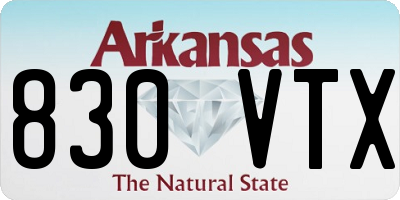 AR license plate 830VTX
