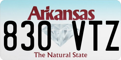 AR license plate 830VTZ