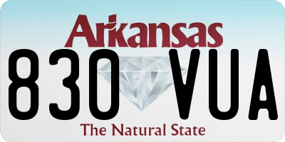 AR license plate 830VUA