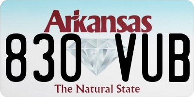 AR license plate 830VUB