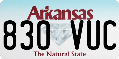 AR license plate 830VUC