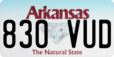 AR license plate 830VUD