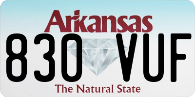 AR license plate 830VUF