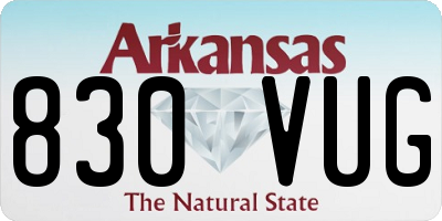 AR license plate 830VUG
