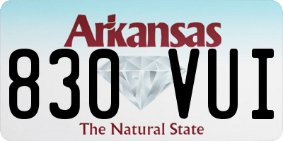 AR license plate 830VUI