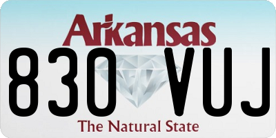 AR license plate 830VUJ