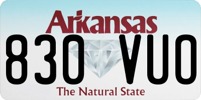 AR license plate 830VUO
