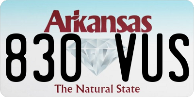 AR license plate 830VUS