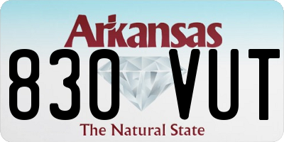 AR license plate 830VUT