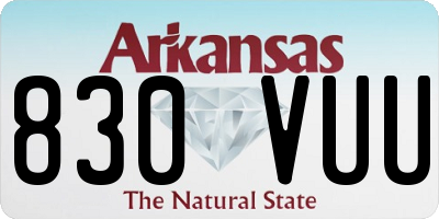 AR license plate 830VUU