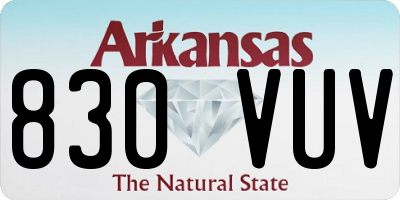 AR license plate 830VUV