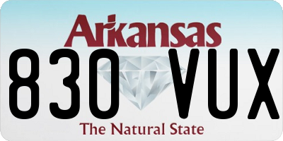 AR license plate 830VUX