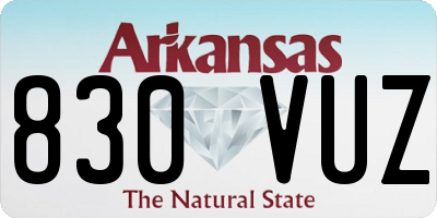AR license plate 830VUZ