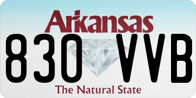 AR license plate 830VVB