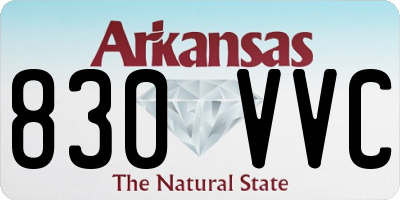 AR license plate 830VVC