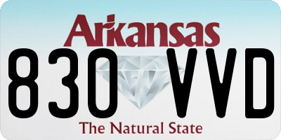 AR license plate 830VVD