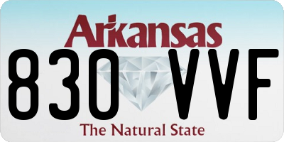 AR license plate 830VVF