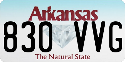 AR license plate 830VVG