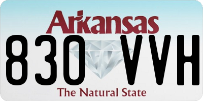 AR license plate 830VVH