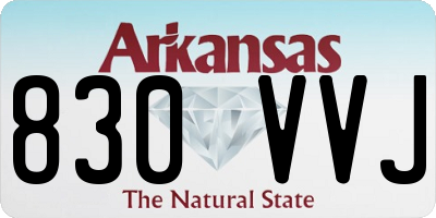 AR license plate 830VVJ