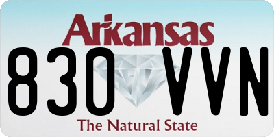 AR license plate 830VVN