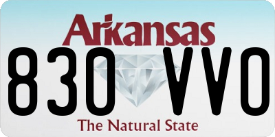 AR license plate 830VVO