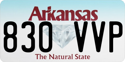 AR license plate 830VVP