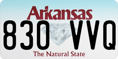 AR license plate 830VVQ